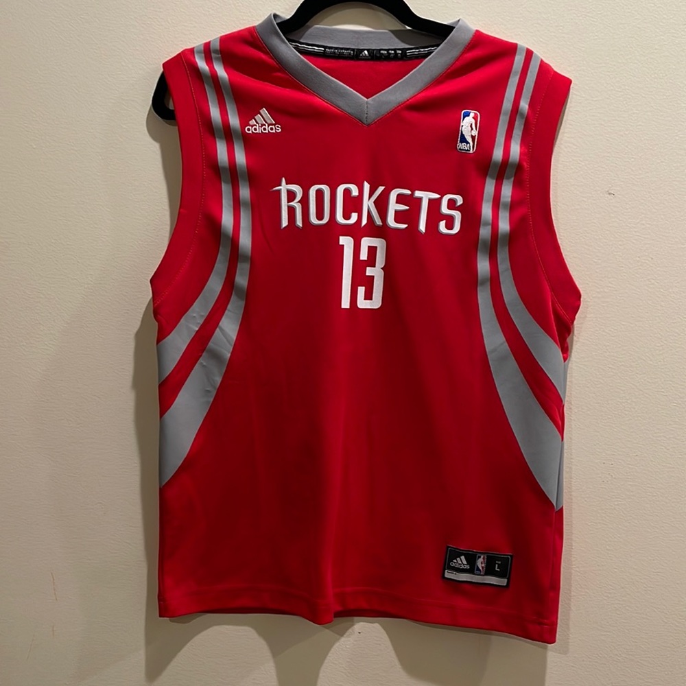 James Harden Adidas L Houston Rockets Jersey EUC